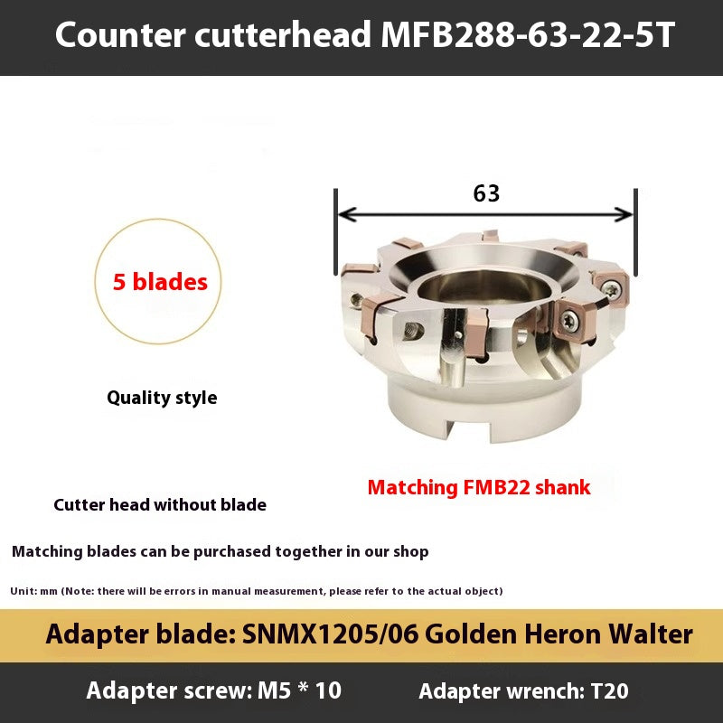 1114-88 Degree MFB288 Fast Feed Double Sided Milling Cutter Block Heavy Duty Face Milling Cutter Block MFSN Flying Cutter Block SNMU1206 Shandong Denso Pricision Tools Co.,Ltd.
